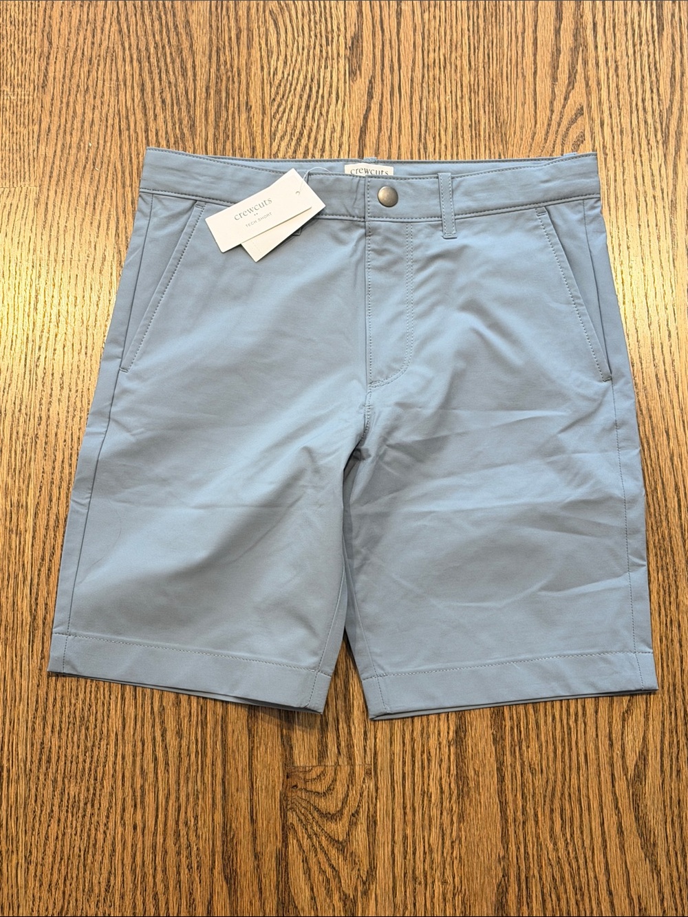 Crewcuts boys Light Blue Flat-Front Shorts